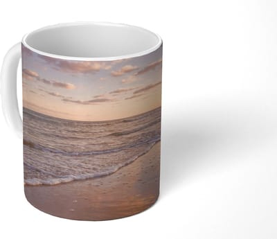 Mok - Koffiemok - Strand - Branding - Wolken - Mokken - 350 ML - Beker - Koffiemokken - Theemok