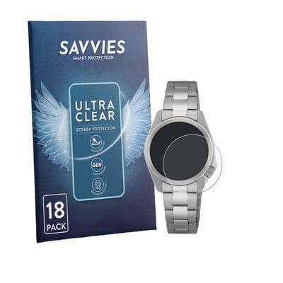 Savvies - Screenprotector voor Seiko 5 Sports SRE003K1 (28 mm) - Folie Beschermfolie transparant 18 Stuks