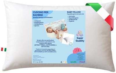 Dailygoods- Kussen 30 x 50 cm - Hypoallergeen - Ergonomisch - Mijtdicht - Voor kinderbed - Zacht en wasbaar - Baby Kussen