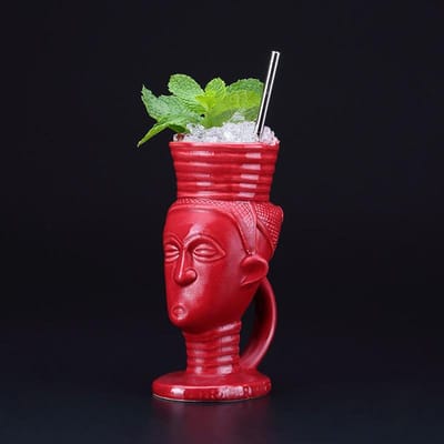 Maori Schone Vrouw Keramiek Tiki Beker Indiase Schoonheid Meisje Hawaïaanse Strandbar Cocktailglas Handelaar Smoothies Mok Container Kom 280ml