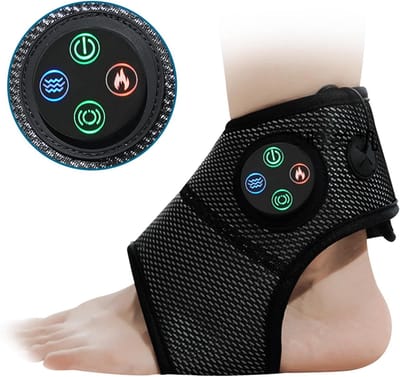 Elektrische enkelmassager, verwarmende vibratievoet-enkelmassager, druktherapie, gewrichtsbandverrekkingmassage, voor herstel van gewrichtsblessures, verlichting van pijn en vermoeidheid-Belle's product