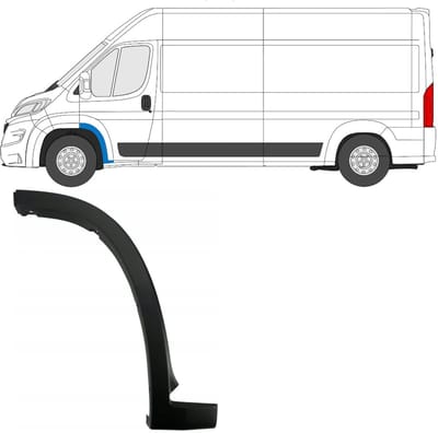 Spatbord sierlijst wielkast voor Fiat Ducato 2018- / Links
