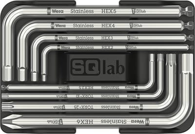 SQlab Multitool – Sleutelset - Inbussleutels - Fietsgereedschap – 8-delig - Zwart