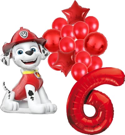 Paw Patrol Marshall ballonnen pakket - 53x84cm - 6 jaar - Folie Ballon set - Themafeest - Verjaardag - Ballonnen - Versiering - Helium ballon