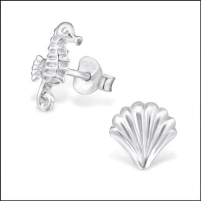 Aramat Jewels | Oorbellen | Zilveren Kinder Oorbellen Zeepaardje | Zilver / 11 x 7 mm | |4mm | Zilver | Kinderen | Verkleurd niet