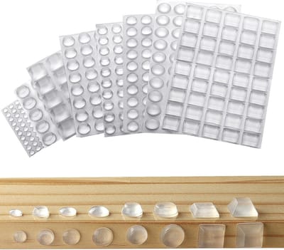 Elastische rubberen buffers - 320 stuk - Transparante meubelbuffers voor geluidsdemping en bescherming