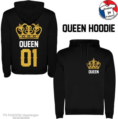 King and Queen 01 / 02 Hoodies | Sweaters with the texts King and Queen 01 / 02 | Nice gift for your boyfriend/girlfriend | Nice hoodies as a gift King and Queen 01 | King&Queen 02 Hoodies/Sweaters