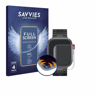 Savvies - Screenprotector voor Huawei Watch Fit 4 Pro - Folie Beschermfolie transparant volledig dekking 4 Stuks