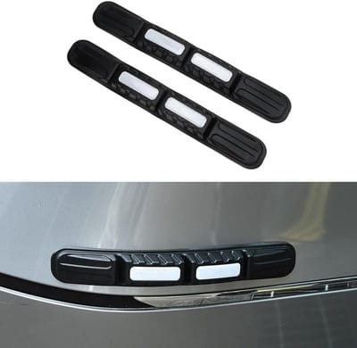 Universele Beschermstrips voor Auto Bumpers, Zelfklevende Reflecterende Hoekbescherming, Waterdicht, Set van 2 (Wit)