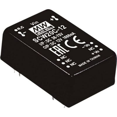 MEAN WELL SCW20C-15 DC/DC-convertermodule 1.333 A 20 W Aantal uitgangen: 1 x Inhoud 1 stuk(s)