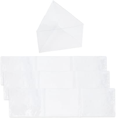 Dailygoods- Mahjong Kaarthoes Drievoudig - Transparante Beschermer - Kaarthouder voor Scorekaart - Hoogwaardige PVC - Afmetingen 132 x 480 mm