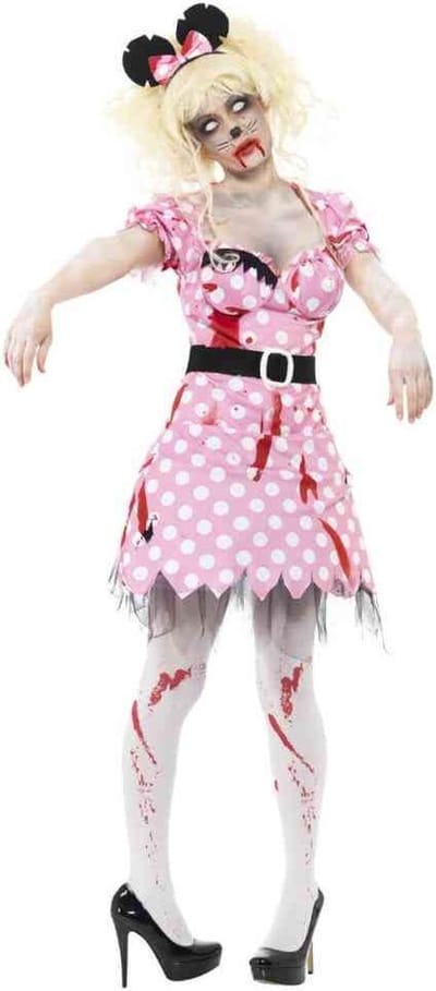 Zombie mini mouse kostuum - Maat S