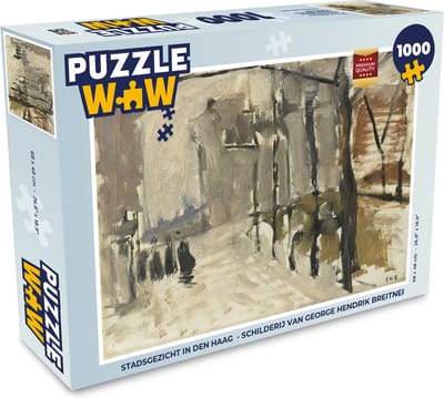 Puzzel Stadsgezicht in Den Haag - Schilderij van George Hendrik Breitner - Legpuzzel - Puzzel 1000 stukjes volwassenen