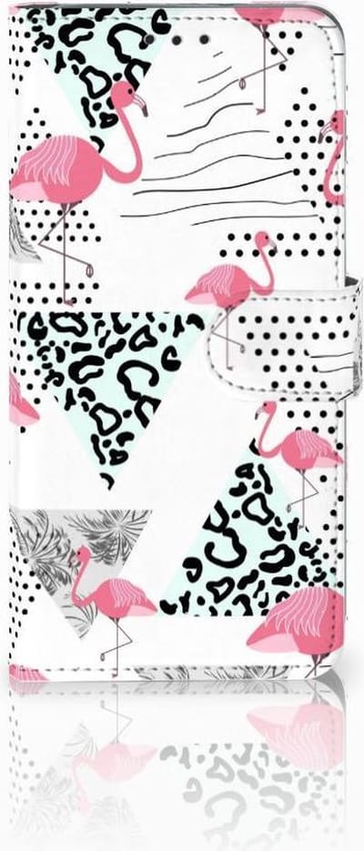 Samsung Galaxy S10 Plus Telefoonhoesje met Pasjes Flamingo Triangle