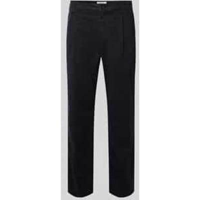 Tapered fit chino met bandplooien, model 'ADHANN'
