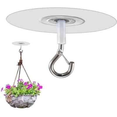 Stick Plafondhaken Zware zelfklevende waterbestendige haken voor plafond Multifunctionele haken voor ballonnen Windgongen 1pcs