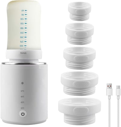 CRLYN® Flessenwarmer Onderweg - Drinkbeker Baby - Draadloos - Wit