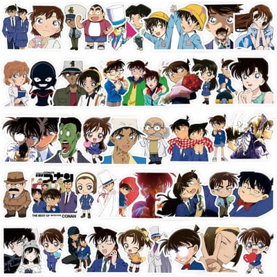 103080 Stuks Detective Conan Anime Stickers Graffiti Laptop Telefoon Scrapboek Skateboard Muur Coole Cartoon Doe-het-zelf Sticker Kinder Speelgoed