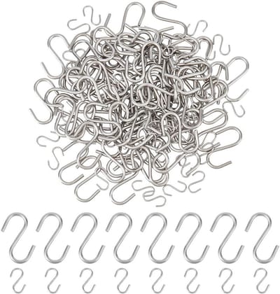 160 Stuks Kleine S Haakjes voor Ophangen - Mini S Haakjes van 304 RVS, S-Vormige Draad Hangers voor Sieraden, Sleutels en Decoratie Opslag