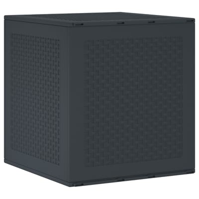 vidaXL - Opbergbox - met - opslag - Antraciet - 55 - x - 53 - x - 57 - cm - Polypropyleen