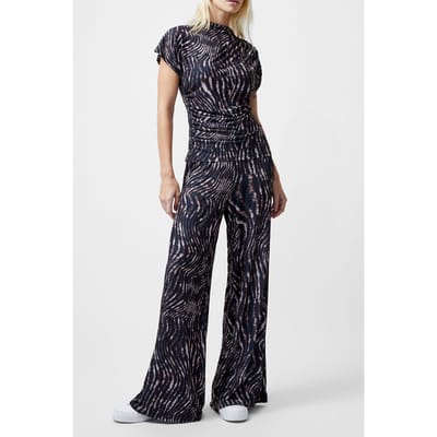 French Connection Zina Portia Trouser Brown Multi Maat: XS | Wijde Broeken Outlet | Dames | Bruin