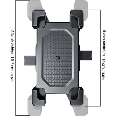 Fiets Telefoonhouder Anti-Schok GPS Navigatie Stuur Mobiele Telefoon Houder Buiten Motorfiets Berg gray