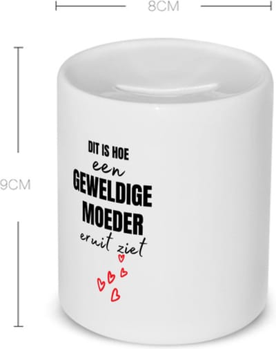 Akyol - dit is hoe een geweldige moeder eruit ziet Spaarpot - Moeder - mama - moederdag - cadeau - verjaardag - geweldige - 350 ML inhoud