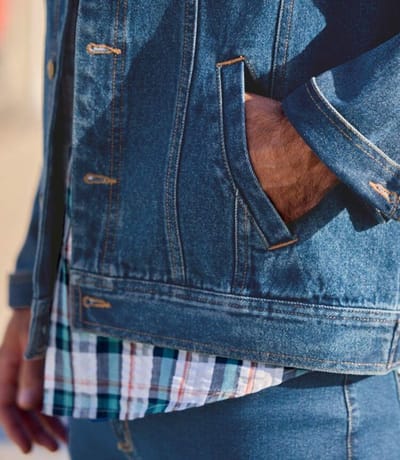 ATLAS FOR MEN - Authentiek spijkerjasje - Heren - Verkrijgbaar in grote maten - XL