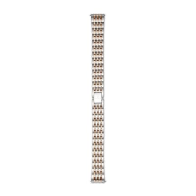 Renard Élégance Horlogeband 14mm Zilverkleurig/Roségoudkleurig - Zilverkleurig