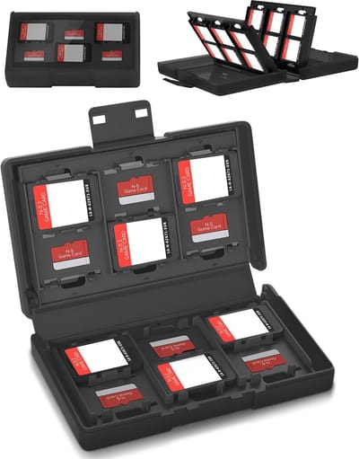 SnelShoppen - Game Card Case voor Nintendo Switch 2 - Draagbare Doos met 24 Game Card Slots - Compact en Ruimtebesparend voor Reizen en Thuisgebruik
