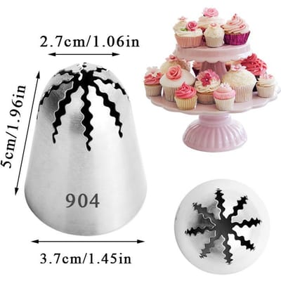 901 902 903 904 Groot formaat Dichtbij Ster Spuitmondje Crème Icing Tips Cake Fondant Bakgereedschap Cupcake Decoratie Roestvrij staal