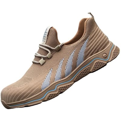 Chaussures de travail, Tige en maille tissée légère, Embout en acier anti-écrasement et chaussures de protection anti-perforation 46