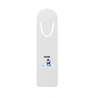 Hacebo® - ijshockey met eigen naam metalen boekenlegger - Sport - ijshockeyer - Sport Bladwijzer boekenleggers - 12.7 cm x 3.2cm