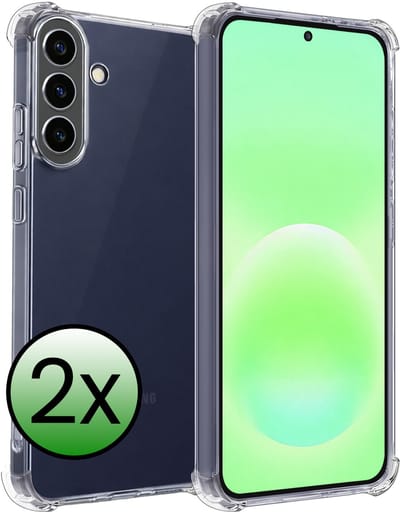 Hoesje 2 Stuks - Geschikt voor Samsung Galaxy A57 - Sterk & Shockproof - Siliconen Case - Back Cover - Telefoon Hoes Shock Proof - Transparant