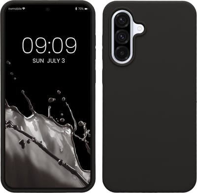 kwmobile telefoonhoesje geschikt voor Samsung Galaxy A36 5G - Hoesje met siliconen coating - Smartphone case in donkergrijs