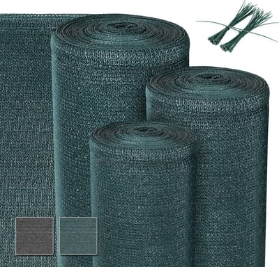 Sol Royal SG80 – Zichtbreeknet Groen 50m x 2m – UV-Bescherming –Schaduwdoek 165 g/m² – Balkonscherm HDPE – Inclusief Kabelbinders
