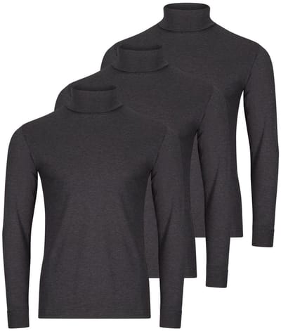 RAGMAN Heren shirt met rolkragen 3 pack Basic