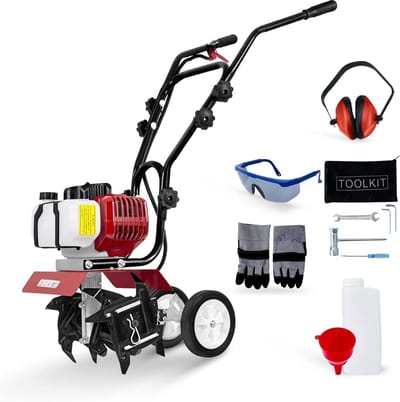 Lichtgewicht Tuinfrees 52 cc met 3 pk 2-takt Benzinemotor - Compacte Cultivator voor Grond en Gazon