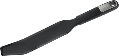 Deegspatel - Keuken spatel - Bakken en koken - Extra lange steel - 33 cm - Zwart