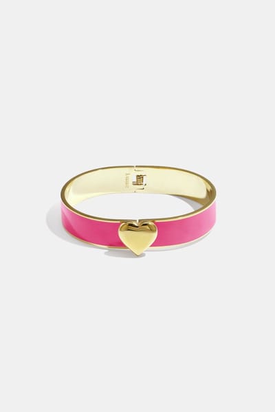 Goudlief Armband in diverse kleuren met hart detail - 1,3 cm - Verkleurt niet - Cadeau - Goudlief.nl