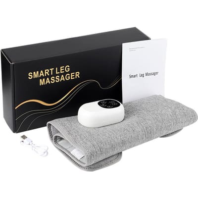 Elektrisch kuitmassageapparaat met verwarming Kneden Luchtdruk Beenmassageapparaat Bloedcirculatie Beenluchtcompressiemassageapparaat Draadloos gray