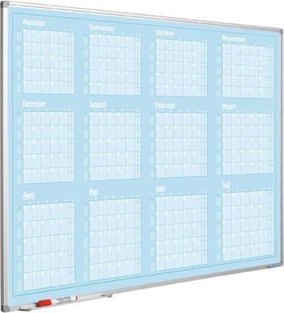 Jaarplanner blauw, Softline profiel, Jan- Dec, GB