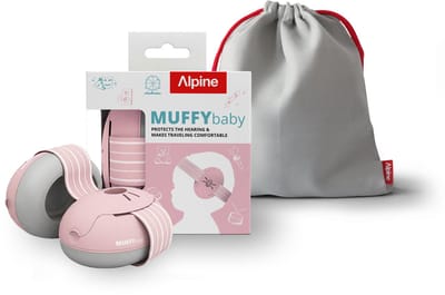 Alpine Muffy Baby Gehoorbescherming (12-36 Maanden) - Gecertificeerde Koptelefoon Baby - Verstelbare Oorbeschermers voor Baby en Peuter - 23 dB Demping - Blush