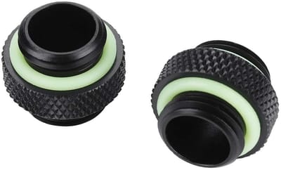 Dailygoods - Compressie Fitting - Waterkoeling Connector - Duurzaam Koper - G1/4 Draad - Adapter voor Waterkoeling - 2 Stuks - Voor Elektronica