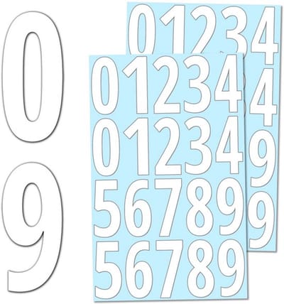 Allecto - Nummerstickers - Zelfklevende Etiketten - Waterdicht