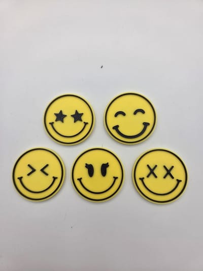 Smiley magneet geel assorti 5 stuks