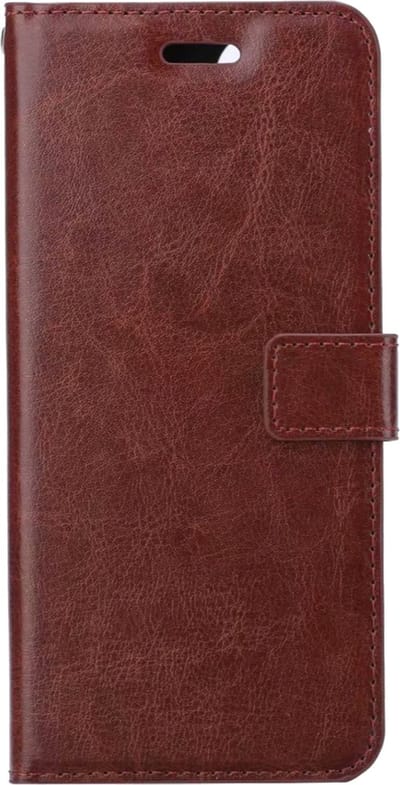 Hoesje Met Pasjeshouder - Geschikt voor OPPO A17 - Luxe Bookcase Portemonee - Flip Case - Kunstleer Book Case - Flipcase - Book Cover - Walletcase - Portemonneehoes - Bruin