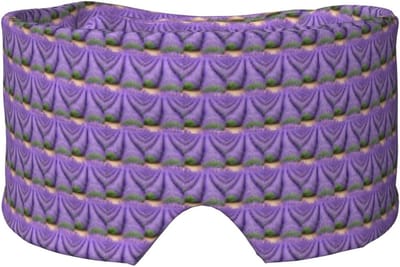 Slaapmasker met Oorbescherming - Verduisterend Masker - Rust Bevorderen - Dubbelzijdig Ontwerp - Verstelbare Band - Lavendel Print