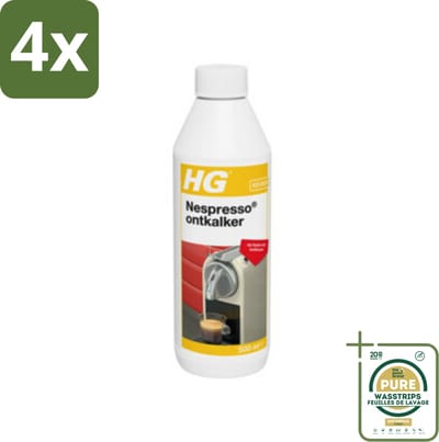 HG Nespresso Ontkalker 500 ml - Voordeelverpakking - 4 stuks - Kalk verwijderen - Nespresso onderhoud