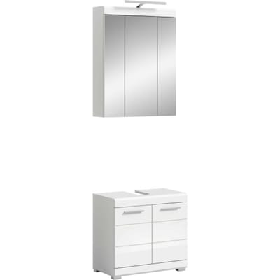 Scout badkamercombinatie wit hoogglans MDF TZ wit NB - 34x60x191cm